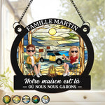 Ornement Attrape-Lumière De Fenêtre Personnalisé – Cadeau Pour Couple – Partenaires De Camping Pour La Vie