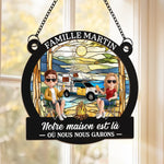 Ornement Attrape-Lumière De Fenêtre Personnalisé – Cadeau Pour Couple – Partenaires De Camping Pour La Vie