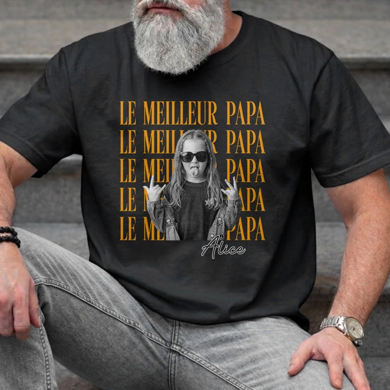 T-shirt unisexe, Hoodie personnalisé avec Photo – Cadeau pour Papa – Merci d'avoir toujours cru en moi