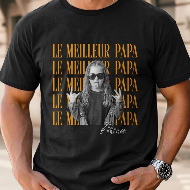 T-shirt unisexe, Hoodie personnalisé avec Photo – Cadeau pour Papa – Merci d'avoir toujours cru en moi