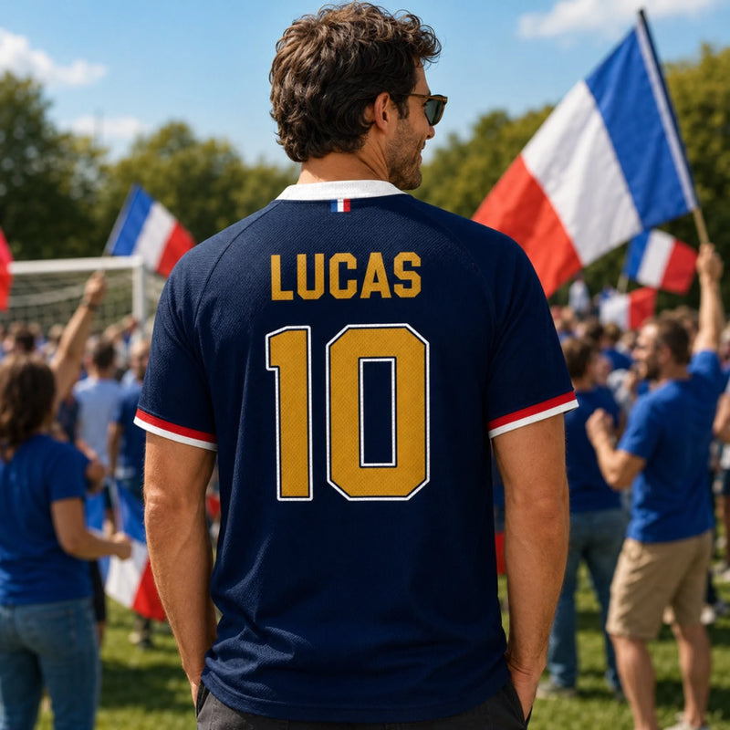 Maillot de foot personnalisé – Cadeau pour fan de football – Alimenté au café et au foot