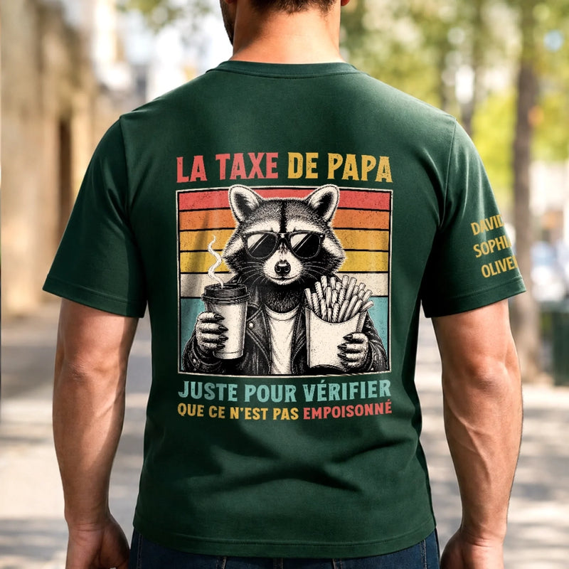 T-Shirt Personnalisé à Manches Imprimées – Cadeau pour Papa, Papi – Que Gen Est Pas Empoisonné
