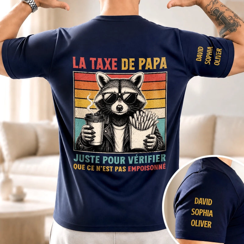 T-Shirt Personnalisé à Manches Imprimées – Cadeau pour Papa, Papi – Que Gen Est Pas Empoisonné
