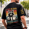 T-Shirt Personnalisé à Manches Imprimées – Cadeau pour Papa, Papi – Que Gen Est Pas Empoisonné