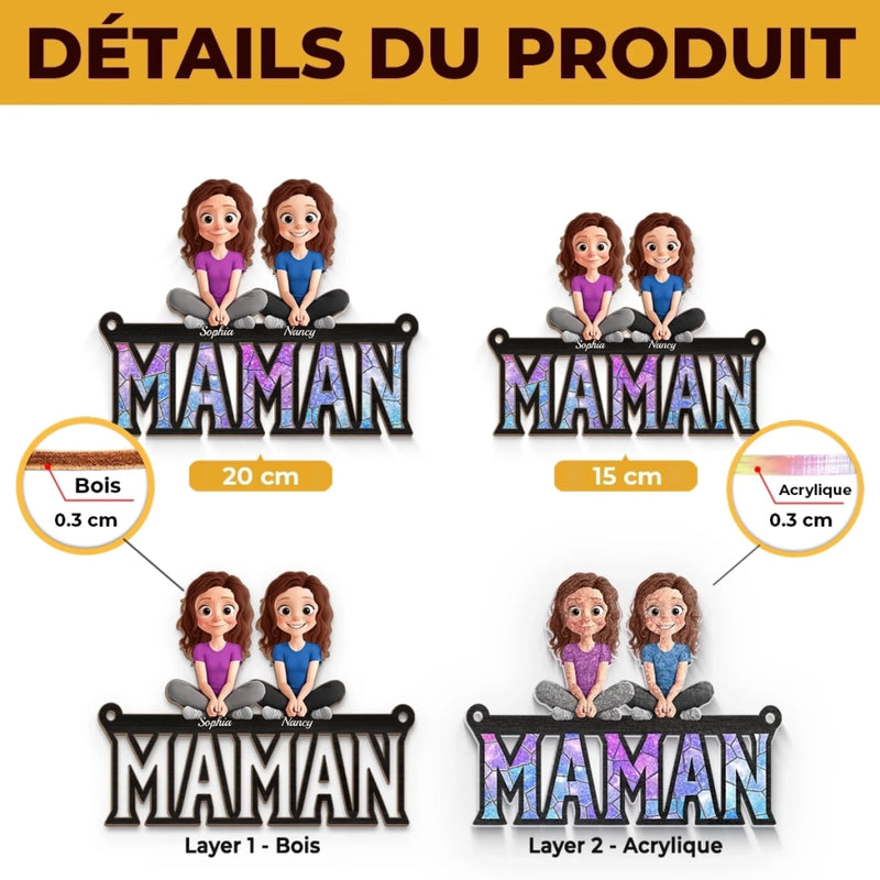 Ornement Attrape-Lumière De Fenêtre Personnalisé – Cadeau Pour Mamie, Maman - Les câlins de Mamie sont les meilleurs