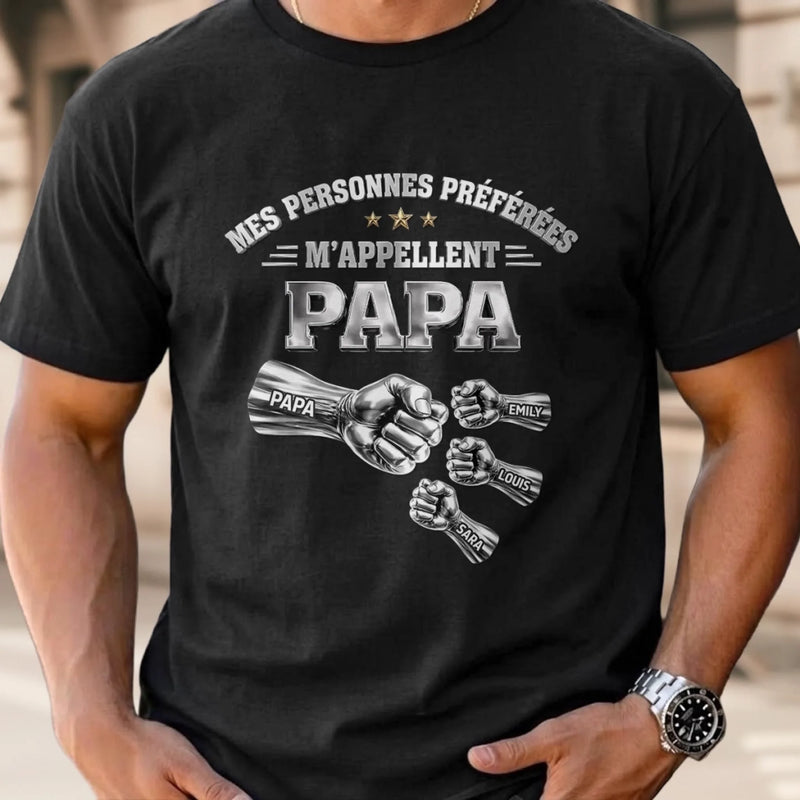 T-shirt unisexe, Hoodie personnalisé – Cadeau Fête des Pères pour Papa, Papi – Papa Est Le Seul Héros