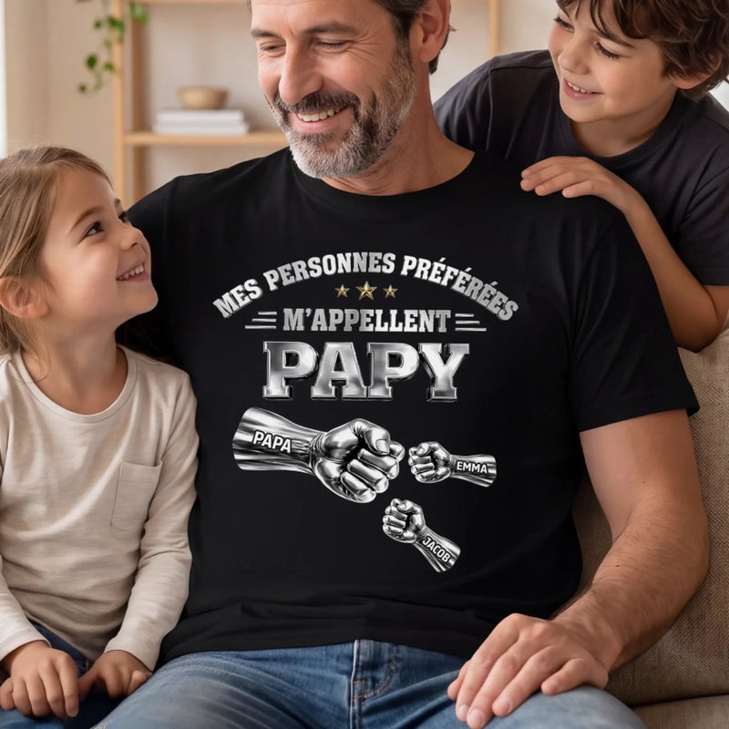 T-shirt unisexe, Hoodie personnalisé – Cadeau Fête des Pères pour Papa, Papi – Papa Est Le Seul Héros