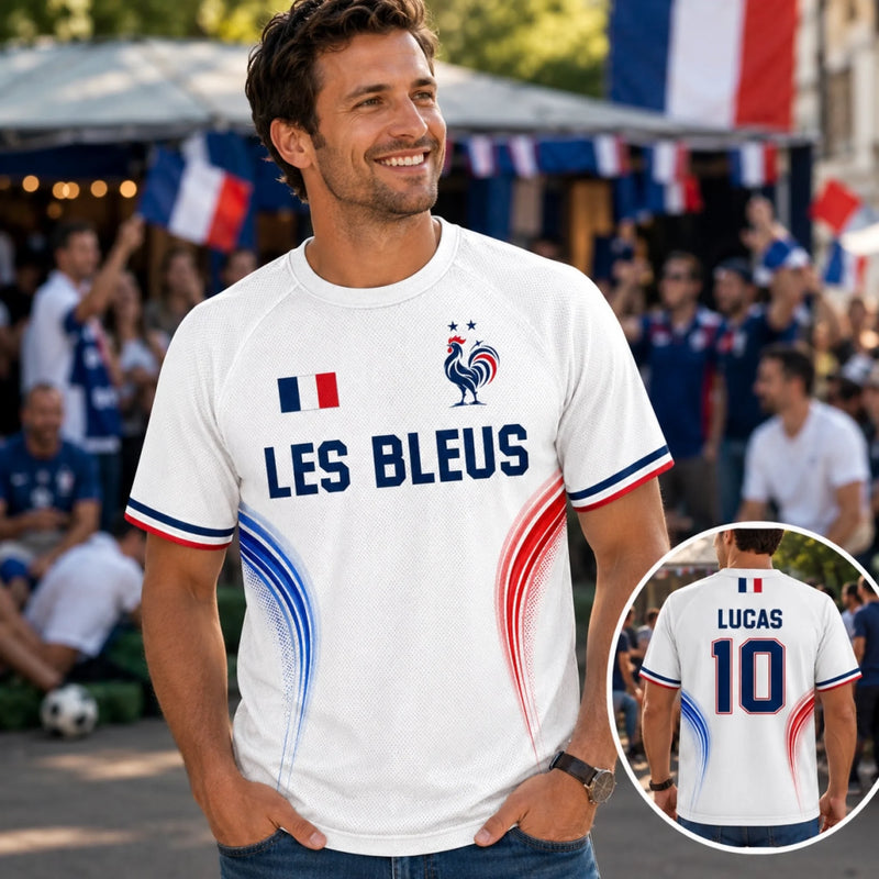Maillot de foot personnalisé – Cadeau pour fan de football – Le foot d'abord, le reste après