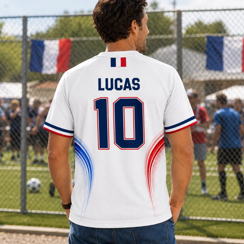 Maillot de foot personnalisé – Cadeau pour fan de football – Le foot d'abord, le reste après