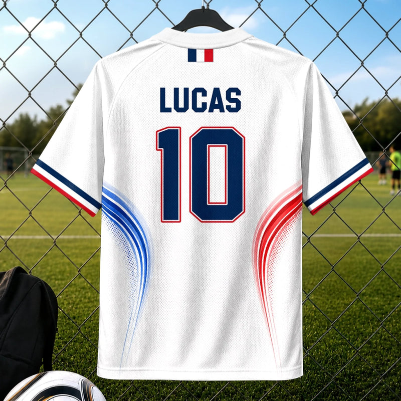 Maillot de foot personnalisé – Cadeau pour fan de football – Le foot d'abord, le reste après