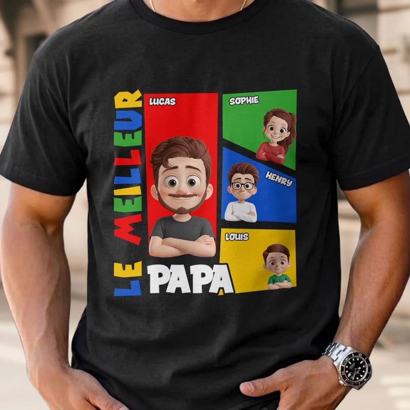 T-shirt unisexe, Hoodie personnalisé – Cadeau pour Papa, Papi – La maison est là où est Papa