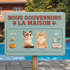 Panneau Métallique Personnalisé – Cadeau pour Propriétaires D’animaux, Amoureux des Animaux – Les vrais hommes aiment les chats