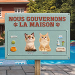 Panneau Métallique Personnalisé – Cadeau pour Propriétaires D’animaux, Amoureux des Animaux – Les vrais hommes aiment les chats