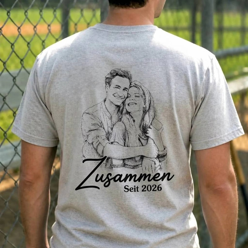 T-shirt Personnalisé Recto & Verso – Cadeau Pour Couples – Ensemble Pour Toujours