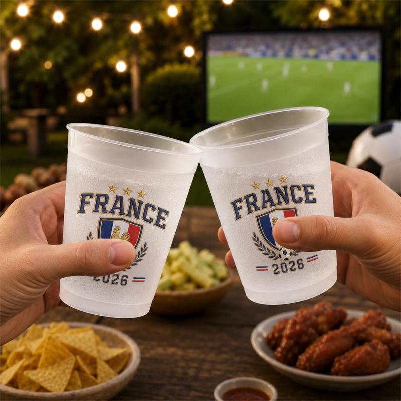 Gobelet personnalisé - Cadeau Pour Fan de Football – Cœurs fiers, nation forte