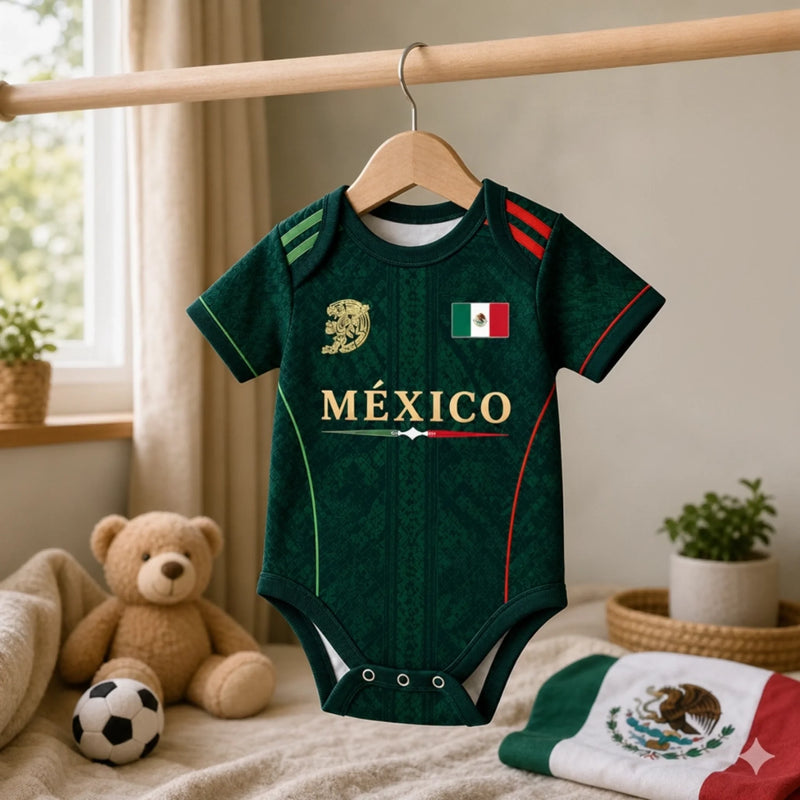 Body Bébé de Football Personnalisé – Cadeau de Naissance pour Maman et Papa – Le Plus Jeune Aigle du Terrain