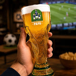 Verre à bière en forme de trophée personnalisé  – Cadeau pour fan de football – Prêt pour la victoire