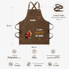 Tablier Barbecue Personnalisé Avec Photo – Cadeau pour Papa, Papi – Ici, C’est Papa Le Chef
