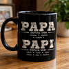 Mug Noir Personnalisé – Cadeau pour Papa, Papi – Papa dans le cœur