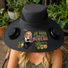 Chapeau Solaire avec Ventilateurs Personnalisé – Cadeau Pour Jardiniers, Amoureux Des Plantes – L'amour Ne Se Démode Jamais