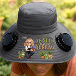 Chapeau Solaire avec Ventilateurs Personnalisé – Cadeau Pour Jardiniers, Amoureux Des Plantes – L'amour Ne Se Démode Jamais