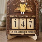 Panneau Bois Personnalisable – Cadeau Pour Lecteurs – Livres Lus Cette Année