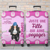 Housse de Valise Personnalisée – Cadeau pour Femme – Là Est Ma Place