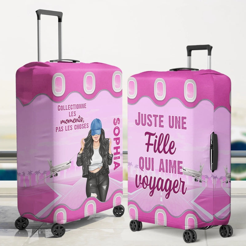 Housse de Valise Personnalisée – Cadeau pour Femme – Là Est Ma Place