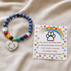 Bracelet Souvenir Personnalisé – Cadeau Commémoratif pour Propriétaire d’Animal – En attendant au pont arc-en-ciel