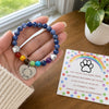 Bracelet Souvenir Personnalisé – Cadeau Commémoratif pour Propriétaire d’Animal – En attendant au pont arc-en-ciel