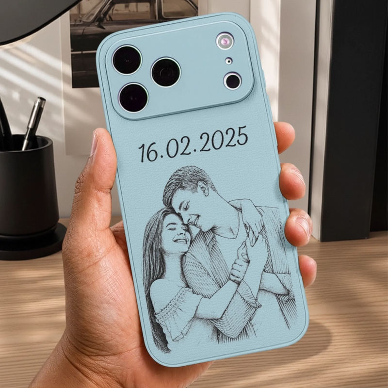 Coque de Téléphone Personnalisée avec Photo – Cadeau pour Couple, Mari et Femme – L’Éternité Commence Avec Toi