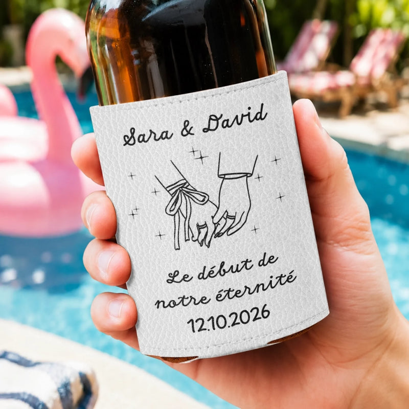 Porte-canette Isotherme Personnalisé – Cadeau pour Couple, Mari et Femme – Le début de notre éternité