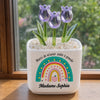 Tulipes Éternelles en Verre Personnalisées – Cadeau Pour Maîtresse, Enseignante – Merci de M’avoir Aidée à Grandir