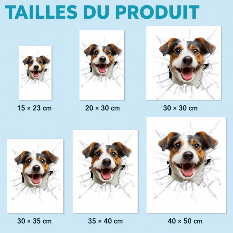 Autocollant RV Personnalisé avec Photo - Cadeau pour propriétaires d’animaux, amoureux des animaux - Trop Cool pour Rester à l’Intérieur