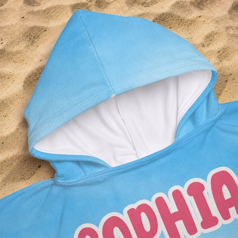 Poncho de bain personnalisé – Cadeaux pour enfants – Trouve-moi à la plage