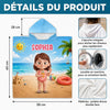 Poncho de bain personnalisé – Cadeaux pour enfants – Trouve-moi à la plage