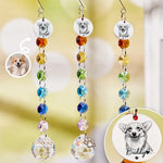 Attrape-Soleil en Cristal Personnalisé avec Photo – Cadeau Commémoratif pour Amoureux des Animaux – À Jamais Aimé, À Jamais Regretté