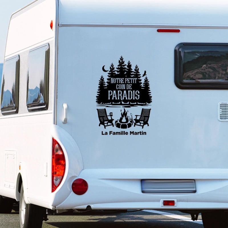 Autocollant RV Personnalisé - Cadeau Pour Amoureux Du Camping - Campeurs heureux