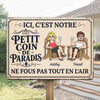 Panneau Métallique Personnalisé – Cadeau pour Couple, Mari et Femme – Côte à côte pour la vie