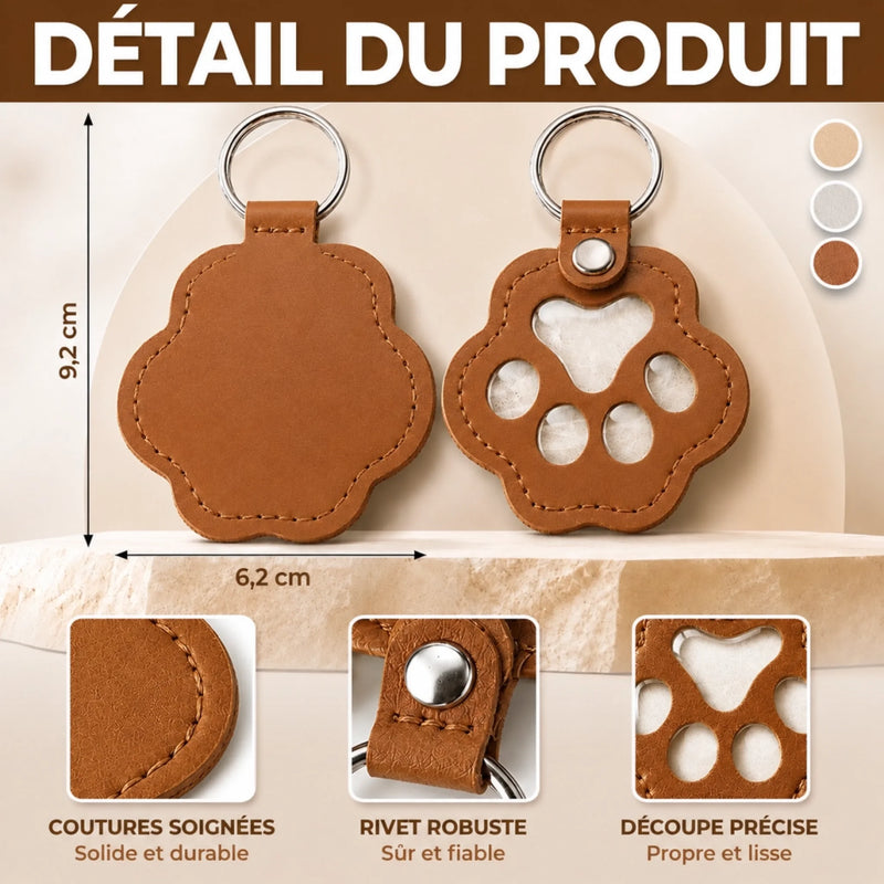 Porte-clés à poils d'animal personnalisé Avec Photo - Cadeau Commémoratif pour Propriétaire d’Animal - À jamais dans mon cœur