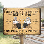 Panneau Métallique Personnalisé – Cadeau pour Couple, Mari et Femme – Nous avons tout