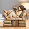 Plaque en Bois 2 Couches Personnalisée avec Support – Cadeau Pour Lecteurs, Amoureux Des Livres – Perdu Dans un Bon Livre