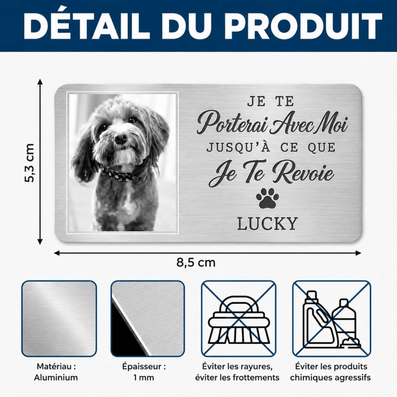 Carte Portefeuille En Aluminium Personnalisée Avec Photo – Cadeau Commémoratif pour Propriétaire d’Animal - Ils ont vécu, ils ont aimé, ils ont ronronné