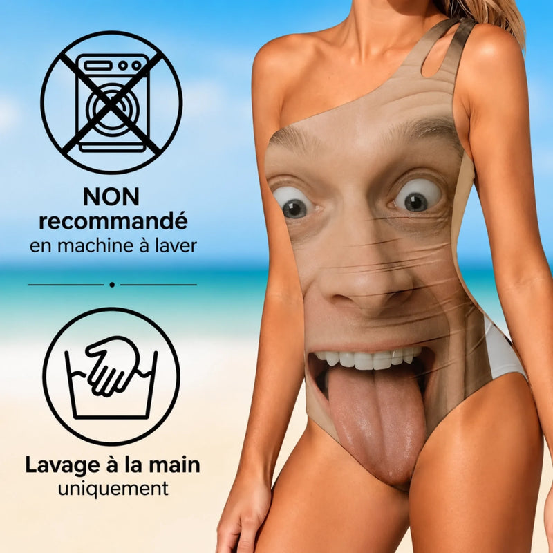 Maillot de Bain Une Pièce Personnalisé avec Photo - Cadeau pour Femme - Un Beau Choix