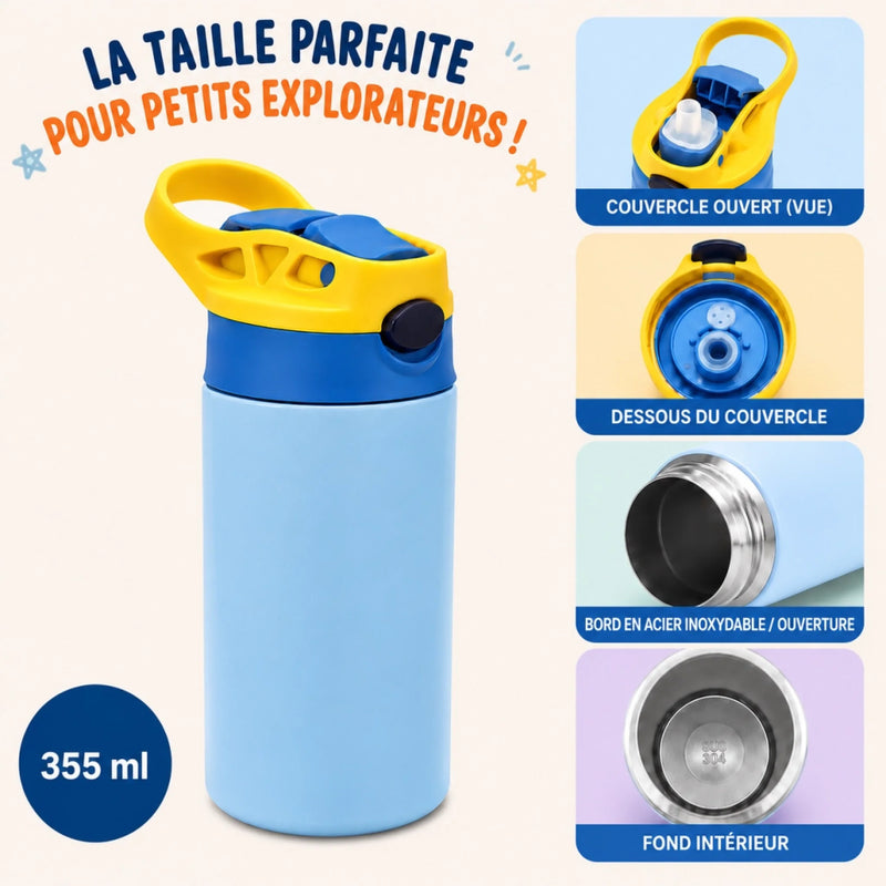 Gourde isotherme enfant Personnalisé - Cadeaux pour enfants - Épanouis-toi et rayonne