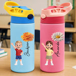 Gourde isotherme enfant Personnalisé - Cadeaux pour enfants - Épanouis-toi et rayonne