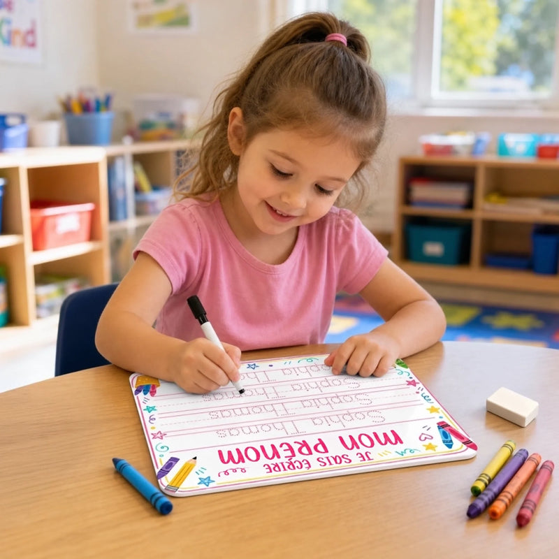 Ardoise d'écriture en Acrylique Personnalisé – Cadeau pour Enfants – Prête pour une Nouvelle Aventure