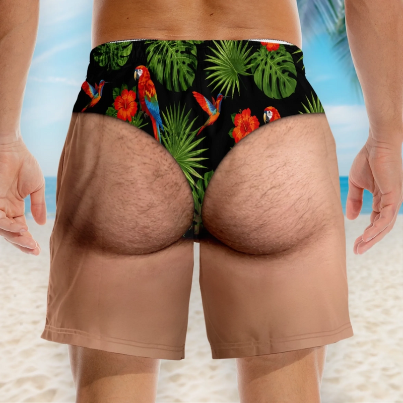Short de Bain Homme Personnalisé – Cadeau Rigolo pour Homme – Belle Au Naturel