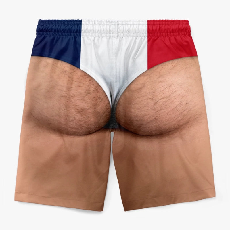 Short de Bain Homme Personnalisé – Cadeau Rigolo pour Homme – Tropique Comme Il Fait Chaud