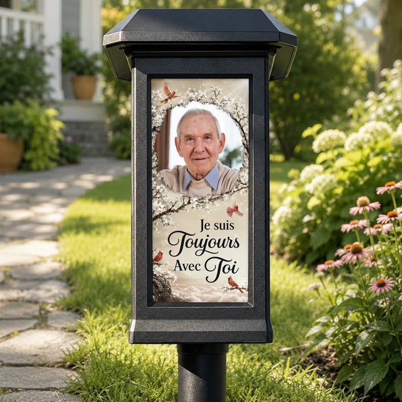 Lampe de Jardin Solaire Personnalisée avec Photo – Cadeau de Commémoration – Dans Chaque Lever De Soleil